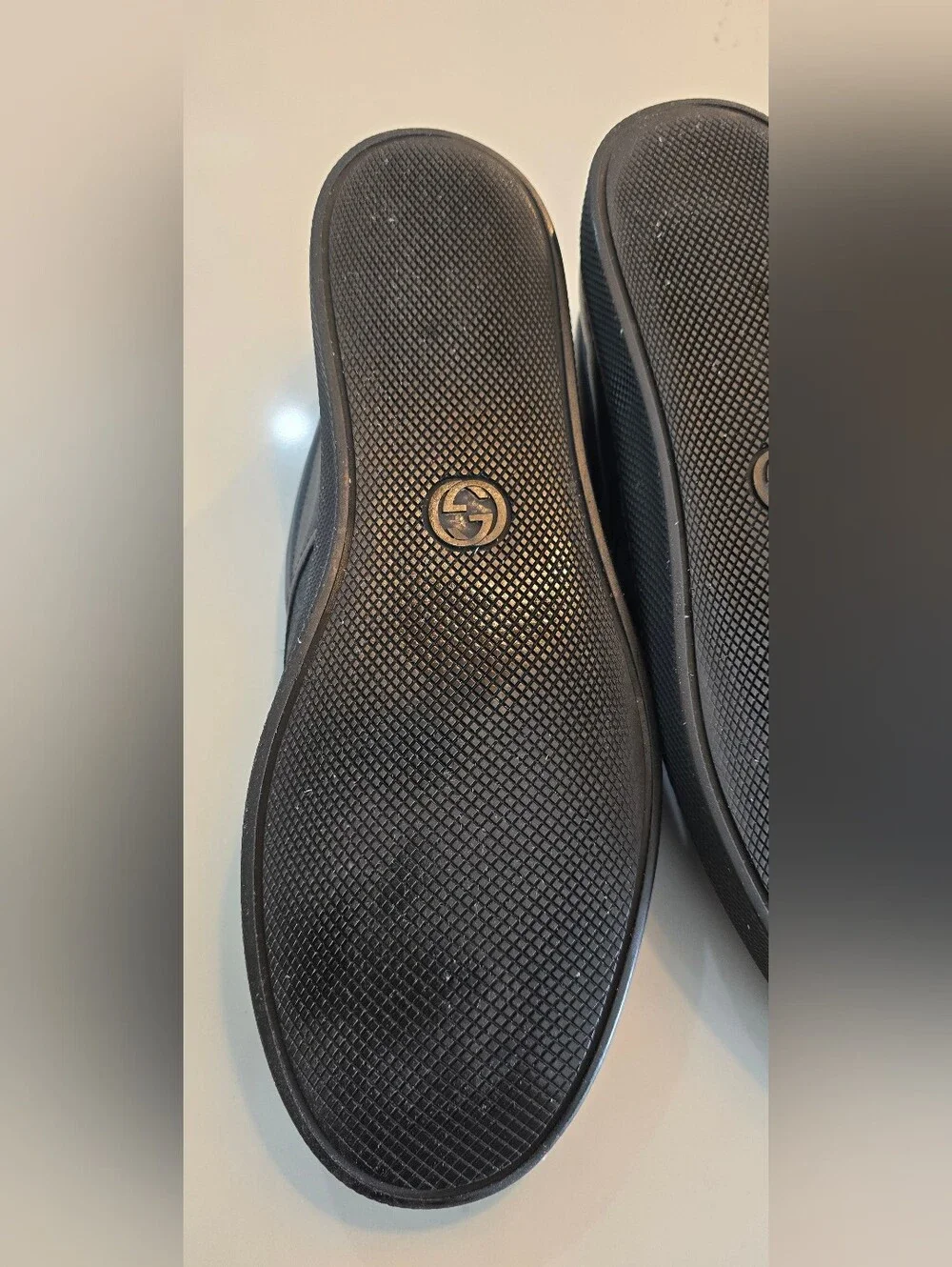 Gucci Black GG Supreme Slip-On Loafers 12